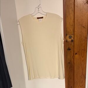 Sleeveless Cream Top